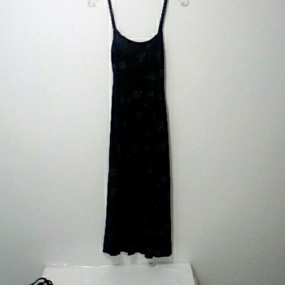 Maxi shear floral sparkly A-line dress/
